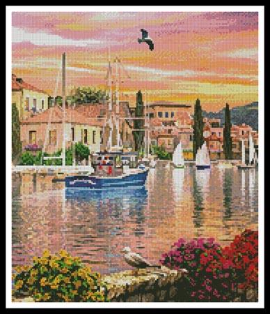 Harbour Sunset (Crop 1) - Artecy Cross Stitch