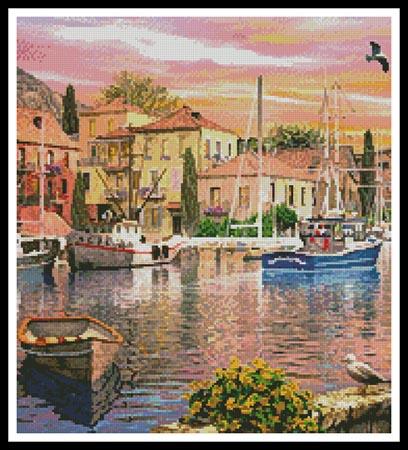 Harbour Sunset (Crop 2) - Artecy Cross Stitch