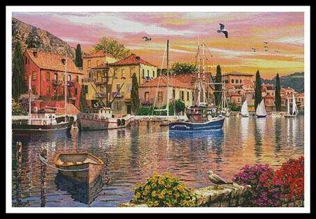 Harbour Sunset (Large) - Artecy Cross Stitch
