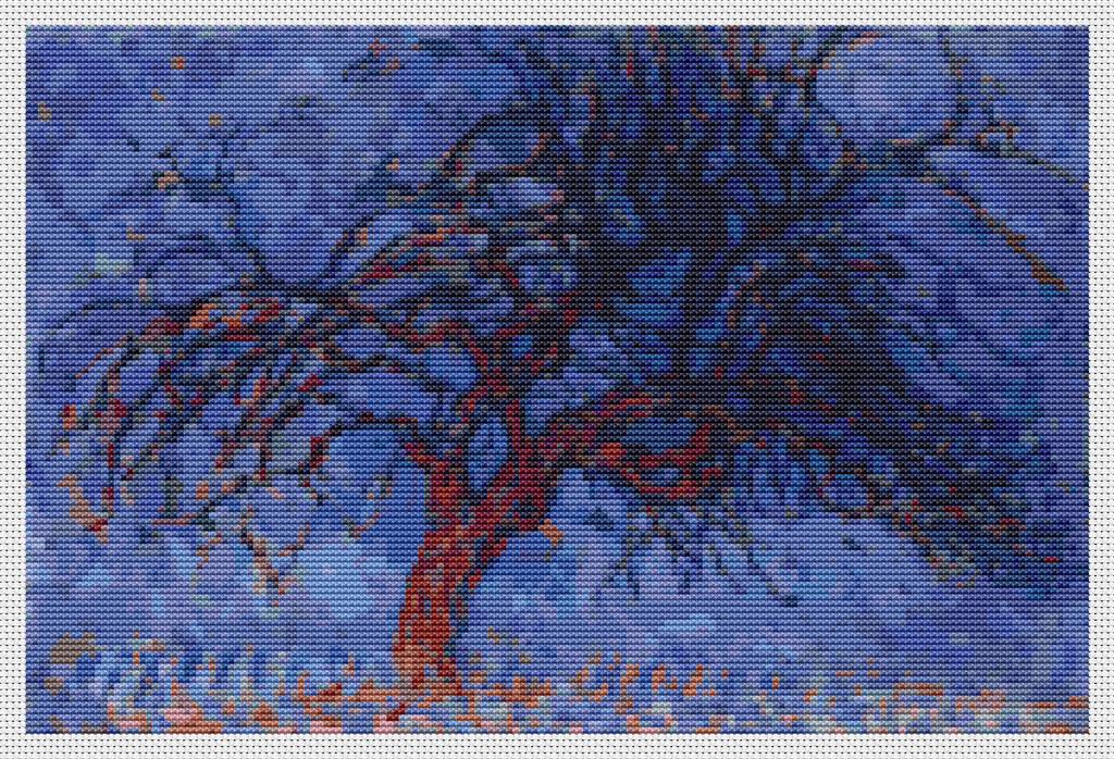Evening Red Tree - Art of Stitch, The