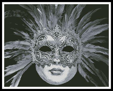 Black And White Mask - Artecy Cross Stitch