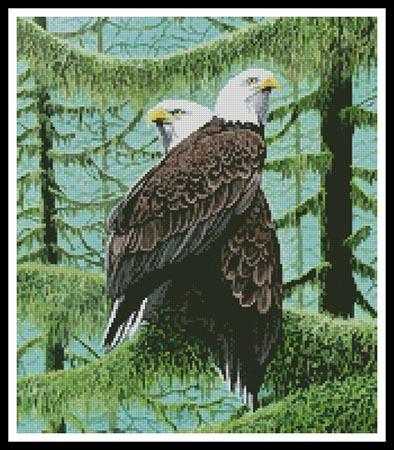 A Gathering Of Eagles (Crop) - Artecy Cross Stitch