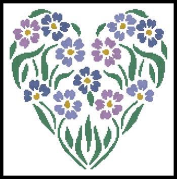Flower Heart 1 - Artecy Cross Stitch