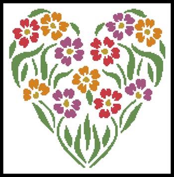 Flower Heart 2 - Artecy Cross Stitch