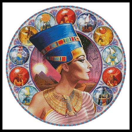 Nefertiti Circle (Right) - Artecy Cross Stitch