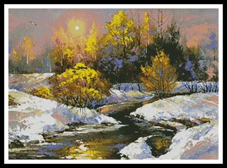 Winter Landscape Painting - Artecy Cross Stitch