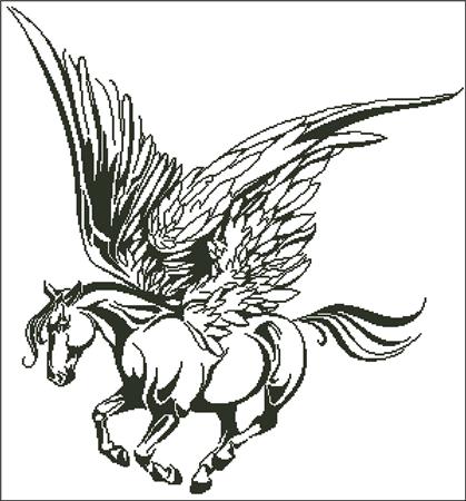 Pegasus Silhouette - Charting Creations
