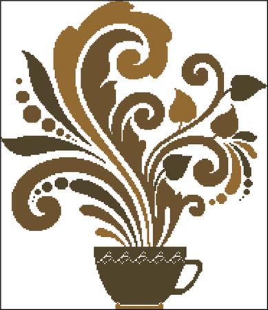 Teacup Silhouette 1 - Charting Creations