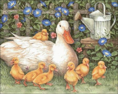 Duck And Ducklings - Charting Creations