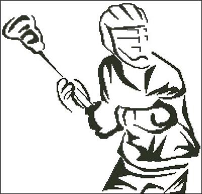 Lacrosse Player Silhouette - Charting Creations