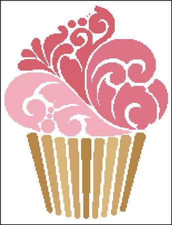 Cupcake Silhouette - Charting Creations