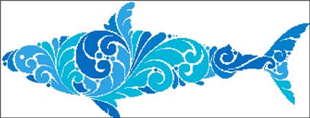 Shark Silhouette 2 - Charting Creations