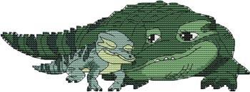 Momma N Me Alligator - Cross Stitch Wonders