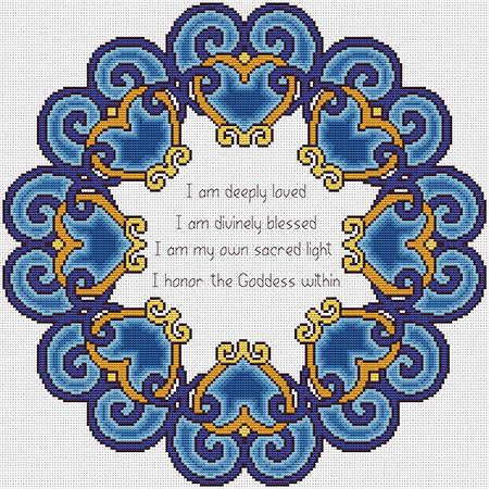 Heart Mandala Blue - Artists Alley