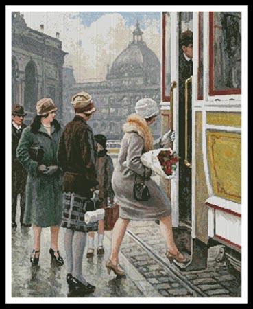 At The Tram Stop - Artecy Cross Stitch