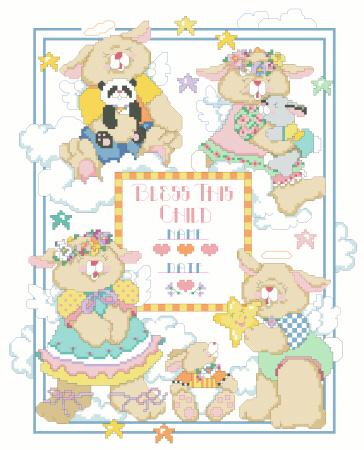 Heavenly Bunnies Birth Record - Kooler Design Studio