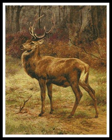 Stag In Autumn Landscape - Artecy Cross Stitch