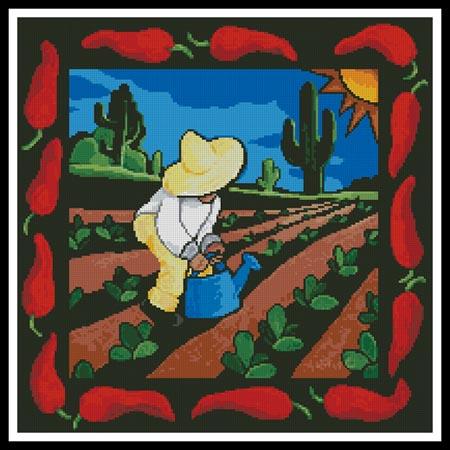 Chili Pepper Tile - Artecy Cross Stitch