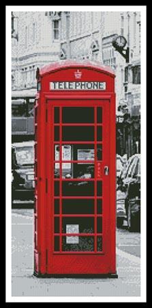 London Phone Booth (Crop) - Artecy Cross Stitch
