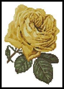 Mini Yellow Rose 2 - Artecy Cross Stitch