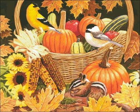 Harvest Basket - Charting Creations