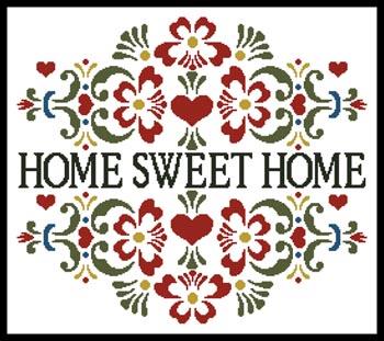 Home Sweet Home Floral - Artecy Cross Stitch