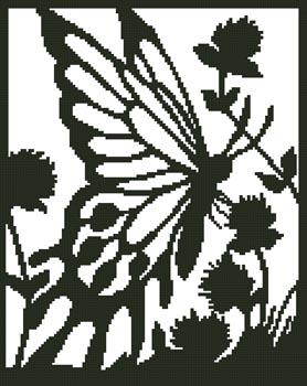 Butterfly Silhouette 2 - Artecy Cross Stitch