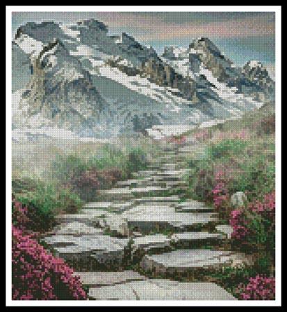 Stairway To The Mountains (Crop) - Artecy Cross Stitch
