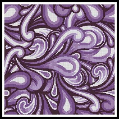 Purple Swirl Cushion - Artecy Cross Stitch