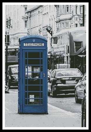 London Phone Booth (Blue) - Artecy Cross Stitch