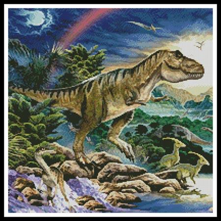 Tyrannosaur (Crop) - Artecy Cross Stitch
