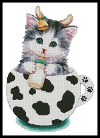 Cow Kitty Cup - Artecy Cross Stitch