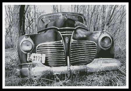 Old Car (Black And White) - Artecy Cross Stitch