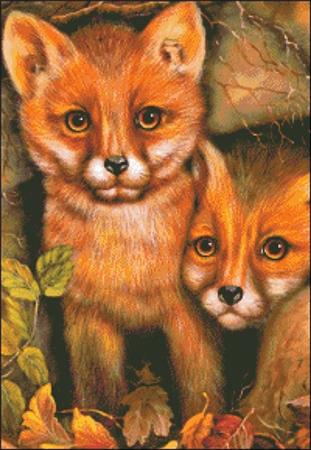 Snippet Fox Cubs - Charting Creations