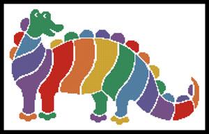 Colourful Dinosaur - Artecy Cross Stitch