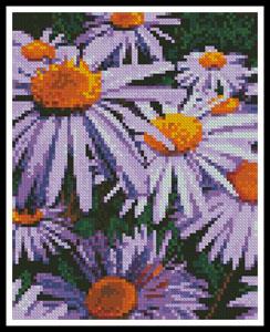 Mini Purple Daisies - Artecy Cross Stitch