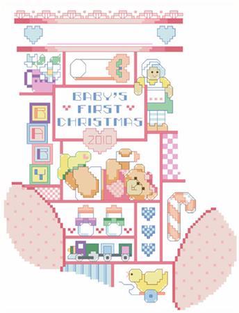 Baby Girl’s Christmas Stocking - Kooler Design Studio