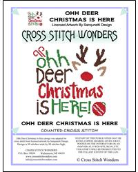 Ohh Deer Christmas Is Here - Cross Stitch Wonders