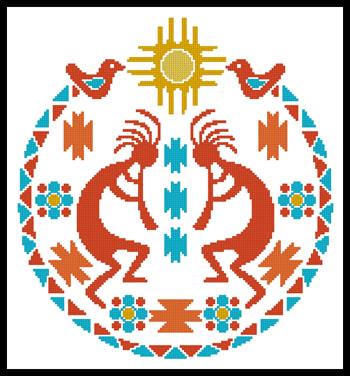 Kokopelli Circle - Artecy Cross Stitch