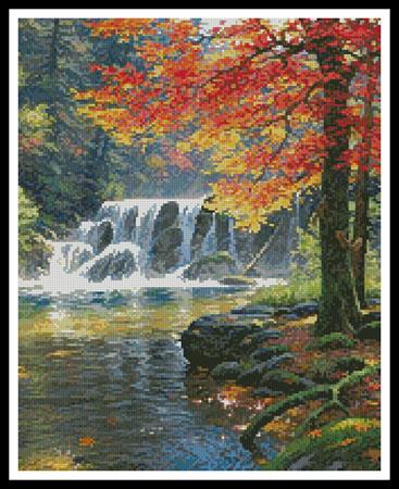 Tranquil Falls (Crop) - Artecy Cross Stitch