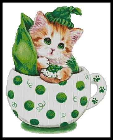 Peapod Kitty Cup - Artecy Cross Stitch