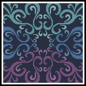 Mini Purple Blue Green Square - Artecy Cross Stitch