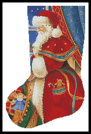 Christmas Delivery Stocking (Left) - Artecy Cross Stitch