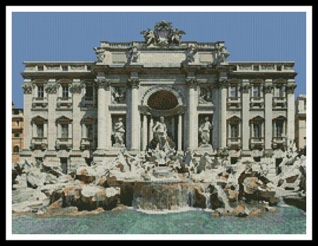 Trevi Fountain Photo - Artecy Cross Stitch