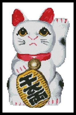 Lucky Cat (Left) - Artecy Cross Stitch
