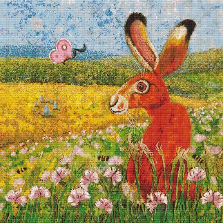 Holmsey Hare In Clover by Paula Hickman - Paine Free Crafts