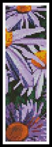 Purple Daisies Bookmark - Artecy Cross Stitch