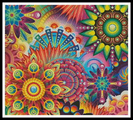 Colourful Abstract (Crop 2) - Artecy Cross Stitch