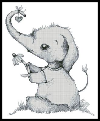 Little Daisy Elephant - Artecy Cross Stitch