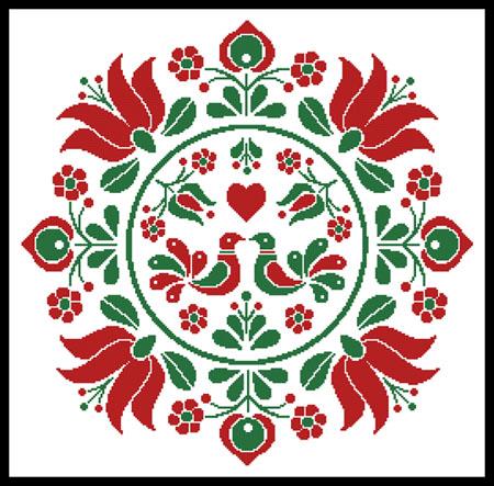 Hungarian Folk Art Design - Artecy Cross Stitch